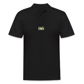 Gin Sprüche Cocktails Saufen Longdrink Geschenk - Männer Poloshirt - Schwarz - Vorne - Kai (181cm)