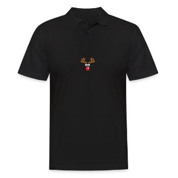 Weihnachten Rudolph Rentier Winter Natur Geschenk - Männer Poloshirt - Schwarz - Vorne - Kai (181cm)
