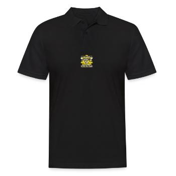 Ihre Majestät die Uroma betritt den Raum - Männer Poloshirt - Schwarz - Vorne - Kai (181cm)