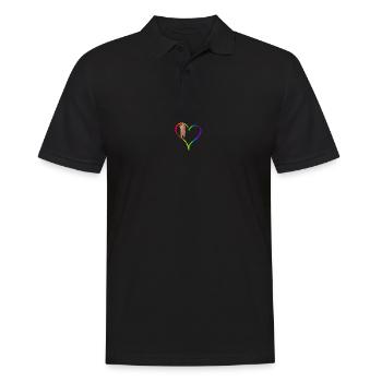 Idée de cadeau romantique gay LGBT pour la Saint-Valentin - Polo Homme - noir - Devant - Kai (181cm)