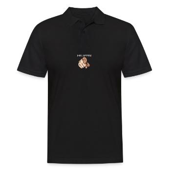 Ihr Lappen Lustig Zeigefinger Hand - Männer Poloshirt - Schwarz - Vorne - Kai (181cm)