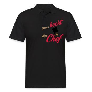 cooking - Men's Polo Shirt - black - Front - Kai (181cm)