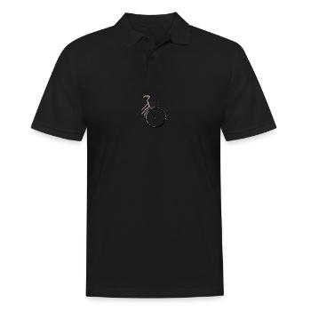 Fahrrad Rennrad Mountainbike Damen Geschenk Idee - Männer Poloshirt - Schwarz - Vorne - Kai (181cm)