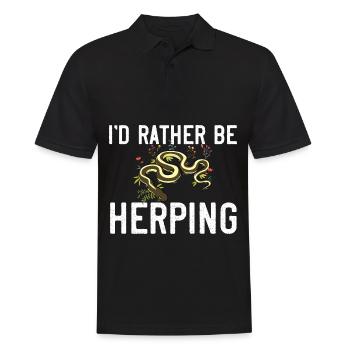 Herpetology Reptiles Herpetologist Lizards - Men's Polo Shirt - black - Front - Kai (181cm)
