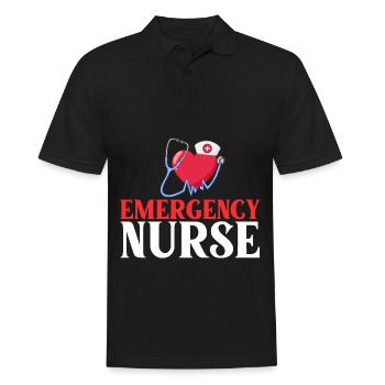 Infirmière d’urgence Premiers soins - Polo Homme - noir - Devant - Kai (181cm)
