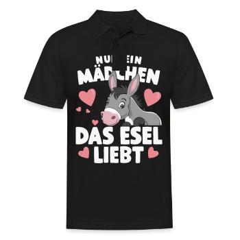 Esel Eselchen Maultier Muli - Männer Poloshirt - Schwarz - Vorne - Kai (181cm)