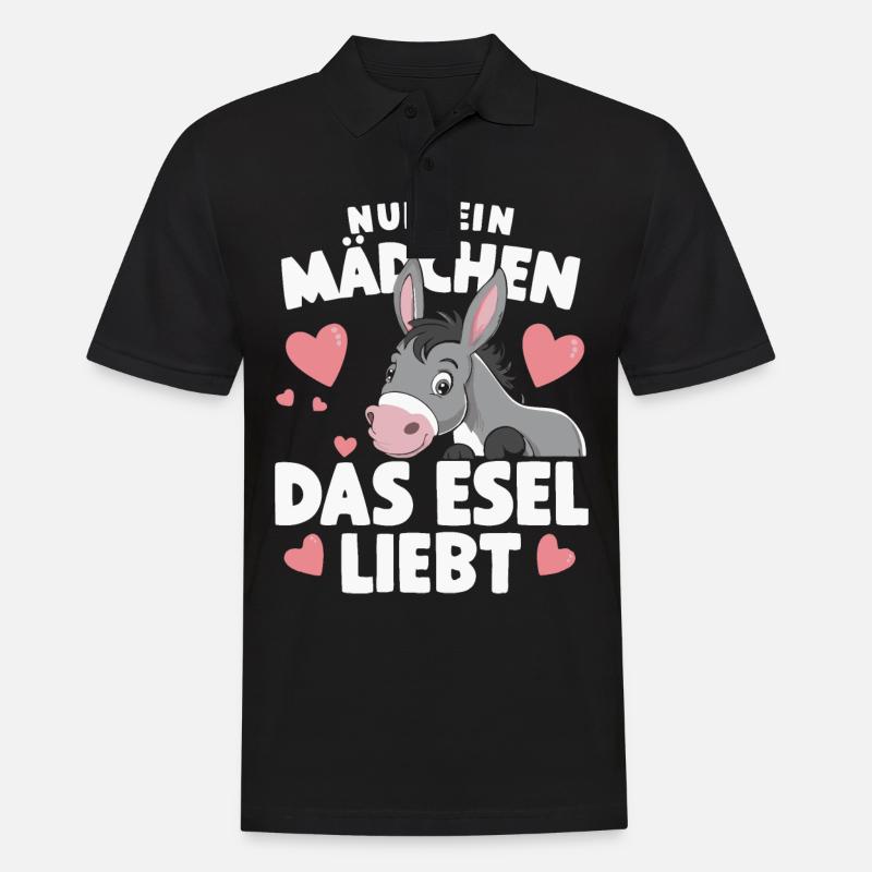Esel Eselchen Maultier Muli - Männer Poloshirt - Schwarz
