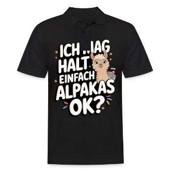 Alpaga lama alpaga animal - Polo Homme - noir - Devant - Kai (181cm)
