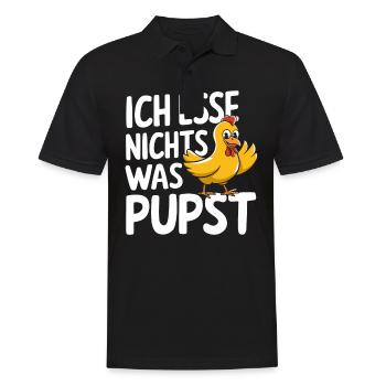 Huhn Hühner Bauernhof Tier Hahn Landwirt Bauer - Männer Poloshirt - Schwarz - Vorne - Kai (181cm)