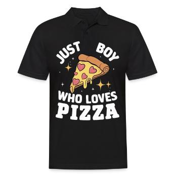 Pizza Italie Restauration rapide - Polo Homme - noir - Devant - Kai (181cm)