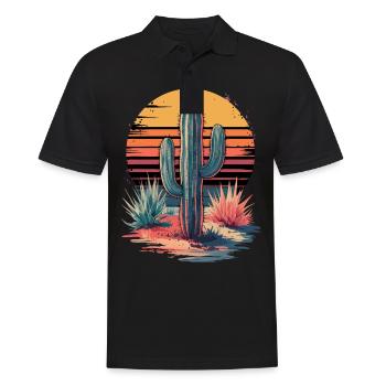 Cactus Cacti Desert Plant - Men's Polo Shirt - black - Front - Kai (181cm)