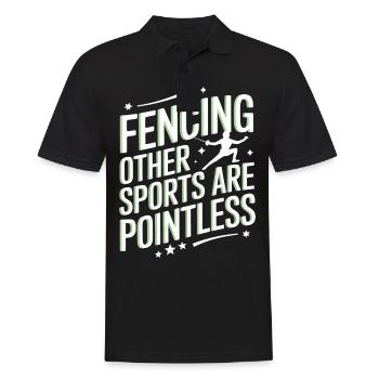 Fencing Fencers - Men's Polo Shirt - black - Front - Kai (181cm)