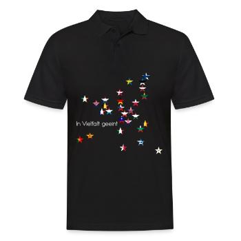 L’Europe Étoiles Drapeaux Uni dans la diversité - Polo Homme - noir - Devant - Kai (181cm)