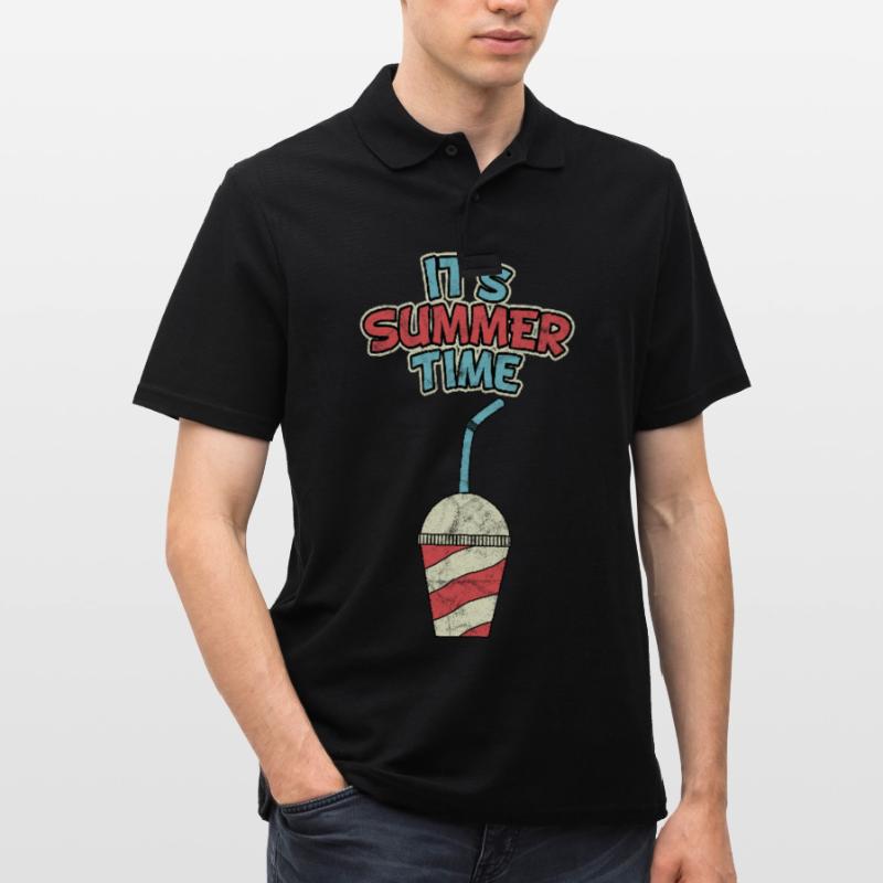 Milchshake Sommer Eis Softeis Limonade Geschenk Männer Poloshirt