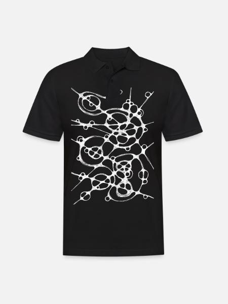 Neurographic Monochrome Neuro Art 2 - Männer Poloshirt - Schwarz