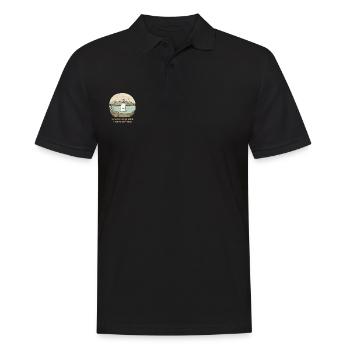 Randonneurs au sommet et désaltérants - Polo Homme - noir - Devant - Kai (181cm)