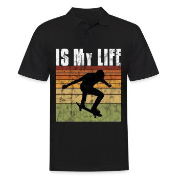 Le skate est ma vie Skateboard Skateboard Cadeau de skateboard - Polo Homme - noir - Devant - Kai (181cm)