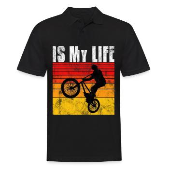 BMX is my life Bike Bicycle Motocross - Men's Polo Shirt - black - Front - Kai (181cm)