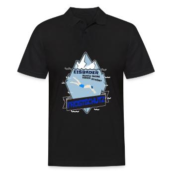 Eisbader durch meine Adern strömt Frostschutz - Männer Poloshirt - Schwarz - Vorne - Kai (181cm)