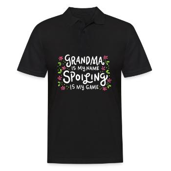 Grand-mère aime gâter les enfants - Polo Homme - noir - Devant - Kai (181cm)