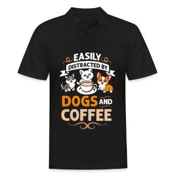 Cafetière Chien Machine Puppy Cup Grains - Polo Homme - noir - Devant - Kai (181cm)