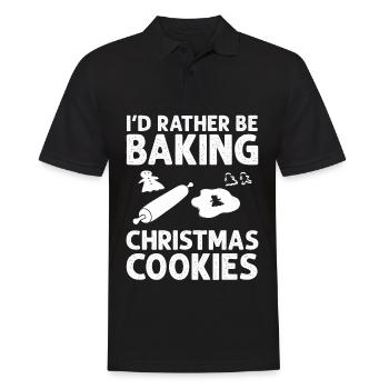 Weihnachten Backen Plätzchen Kekse Lebkuchen - Männer Poloshirt - Schwarz - Vorne - Kai (181cm)