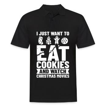 Christmas Cookies Biscuit Baking Christmas biscuits - Men's Polo Shirt - black - Front - Kai (181cm)