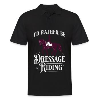 Dressage Riding Horse Training Dressage - Men's Polo Shirt - black - Front - Kai (181cm)