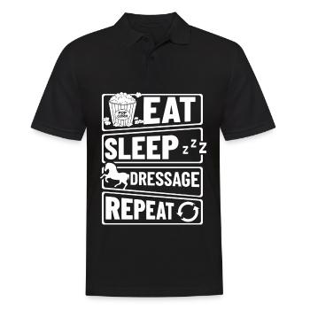 Dressage Riding Horse Training Dressage - Men's Polo Shirt - black - Front - Kai (181cm)