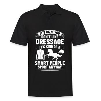 Dressage Riding Horse Training Dressage - Men's Polo Shirt - black - Front - Kai (181cm)