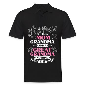 Arrière-grand-mère Grand-mère Arrière-grands-parents Grand-mère - Polo Homme - noir - Devant - Kai (181cm)