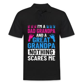 arrière-grand-père grand-père arrière-grands-parents grand-père - Polo Homme - noir - Devant - Kai (181cm)