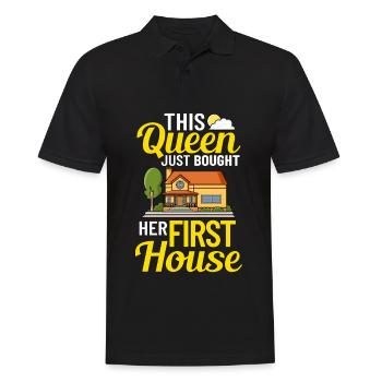 Wohneigentum Haus Hauskauf Immobilie - Männer Poloshirt - Schwarz - Vorne - Kai (181cm)