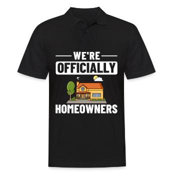 Wohneigentum Haus Hauskauf Immobilie - Männer Poloshirt - Schwarz - Vorne - Kai (181cm)