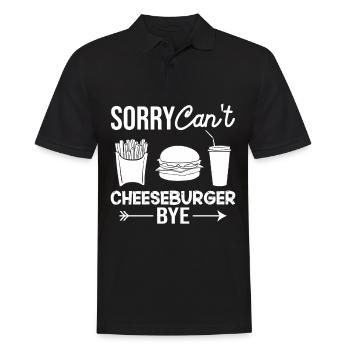 Cheeseburger Cheese Sandwich Hamburger - Men's Polo Shirt - black - Front - Kai (181cm)