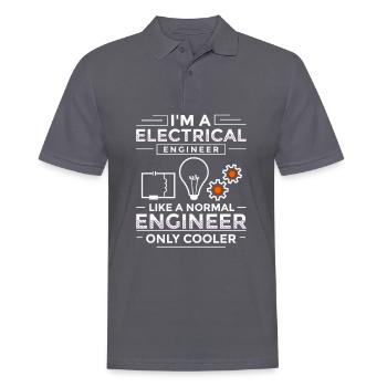 Ingénieur en génie électrique Recherche Développement - Polo Homme - charbon - Devant - Nico (186cm)