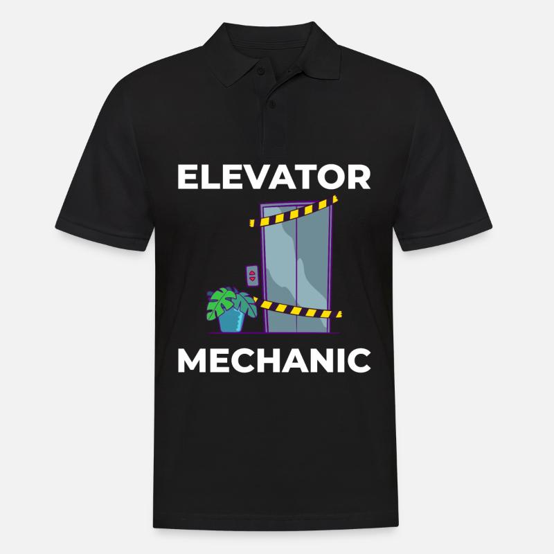 Technicien d’ascenseur Élévateur élévateur - Polo Homme - noir