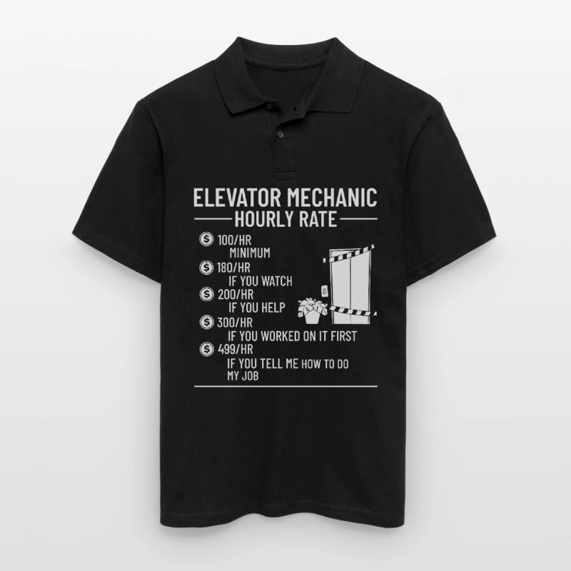 Elevator Elevator Technician Elevator Elevator Men's Polo Shirt