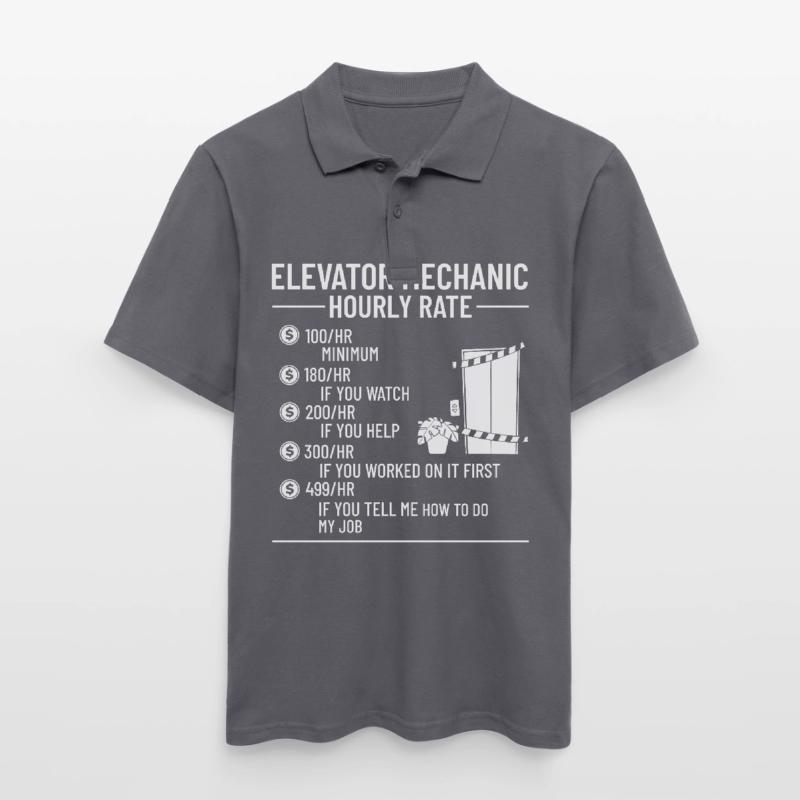 Elevator Elevator Technician Elevator Elevator Men's Polo Shirt