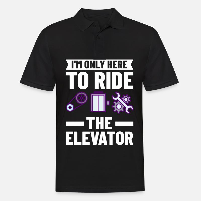 Technicien d’ascenseur Élévateur élévateur - Polo Homme - noir