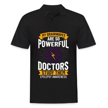 Epilepsie Krampf Erkrankung Epileptischer Anfall - Männer Poloshirt - Schwarz - Vorne - Kai (181cm)