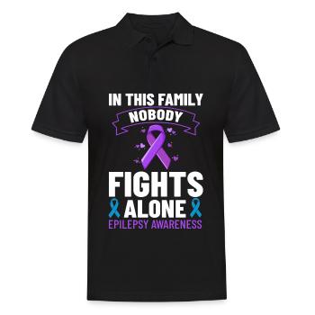 Epilepsie Krampf Erkrankung Epileptischer Anfall - Männer Poloshirt - Schwarz - Vorne - Kai (181cm)