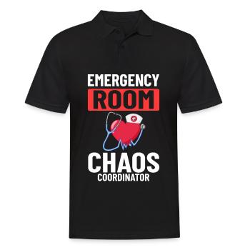 Infirmière d’urgence Premiers soins - Polo Homme - noir - Devant - Kai (181cm)