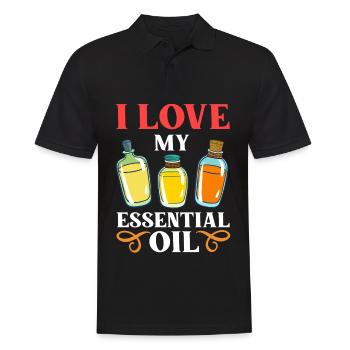 Ätherische Öl Diffusor Aromatherapie Pflanzen - Männer Poloshirt - Schwarz - Vorne - Kai (181cm)