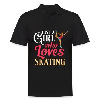 Eiskunstlauf Eisläufer Schlittschuhe Eislaufen - Männer Poloshirt - Schwarz - Vorne - Kai (181cm)