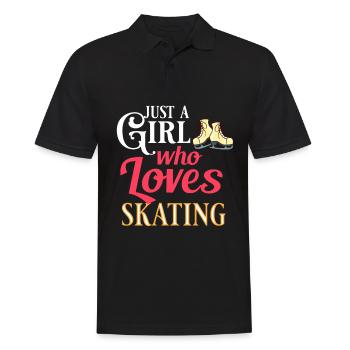 Eiskunstlauf Eisläufer Schlittschuhe Eislaufen - Männer Poloshirt - Schwarz - Vorne - Kai (181cm)