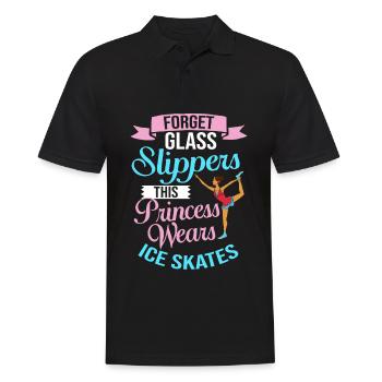 Eiskunstlauf Eisläufer Schlittschuhe Eislaufen - Männer Poloshirt - Schwarz - Vorne - Kai (181cm)