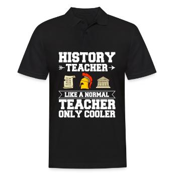 Geschichte Lehrer Lektion Professor Historiker - Männer Poloshirt - Schwarz - Vorne - Kai (181cm)