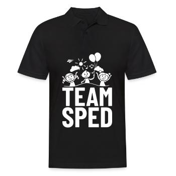 Special education Special education Promoting special needs - Men's Polo Shirt - black - Front - Kai (181cm)
