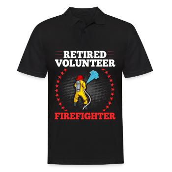 Ehrenamtlicher Feuerwehrmann Feuerwehr Freiwillige - Männer Poloshirt - Schwarz - Vorne - Kai (181cm)
